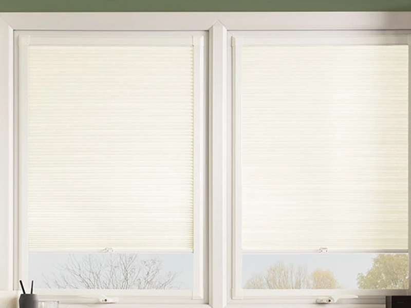 Close-up of a Perfect Fit blind sitting neatly within its window frame